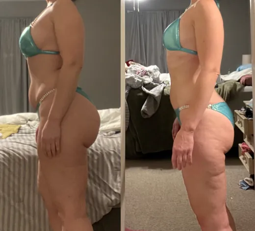 Stronger Than 40 client transformation 2, before and after