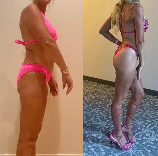 Stronger Than 40 client transformation 5, before and after